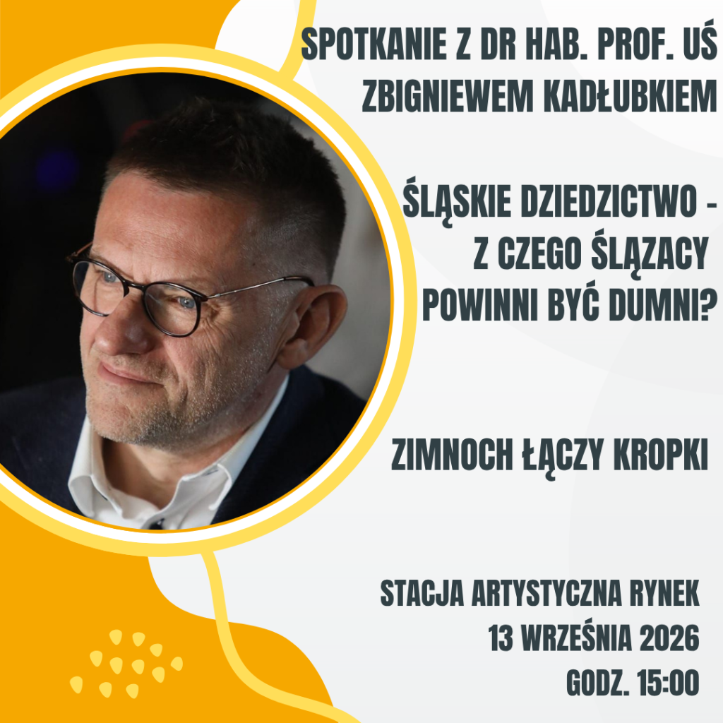 2026.09.13 Zimnoch łączy kropki | Spotkanie z dr hab. prof. UŚ  Zbigniewem Kadłubkiem | Śląskie dziedzictwo –  z czego Ślązacy powinni być dumni?